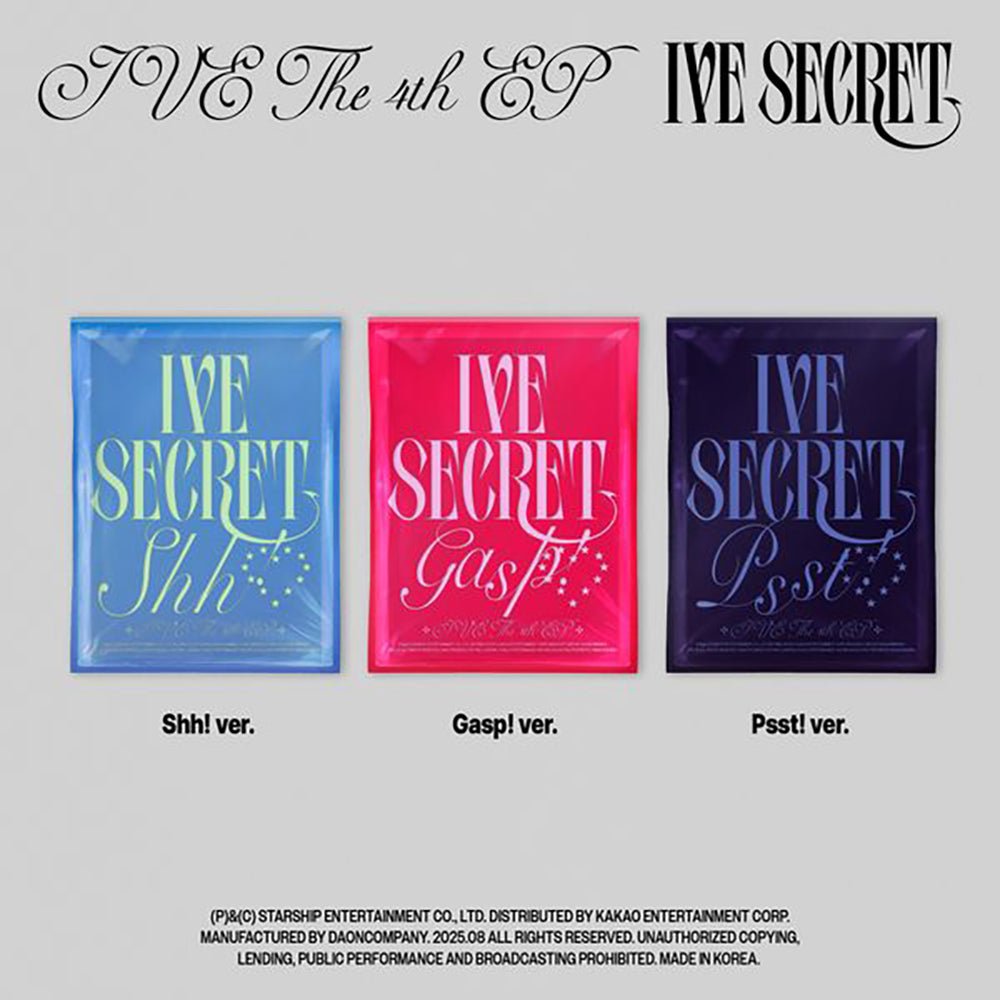 IVE SECRET 未開封 アルバム 4形態 IVE - IVE SECRET (4º álbum EP) (versión estándar) – SeoulMate