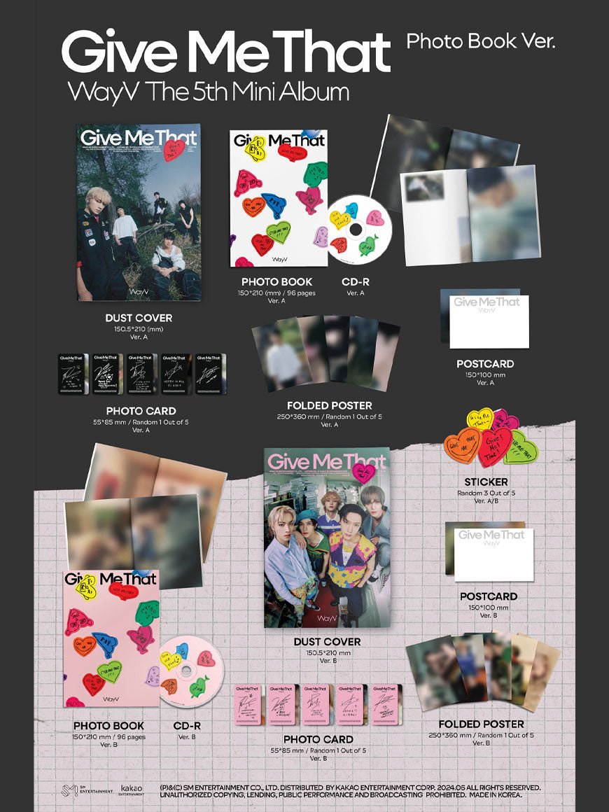 WayV - Give Me That (5th Mini Album) (Photobook Ver.) - Seoul - Mate