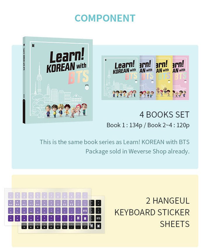 BTS - Learn! Korean with BTS Buch-Set (Koreanisch mit BTS lernen) - Seoul-Mate