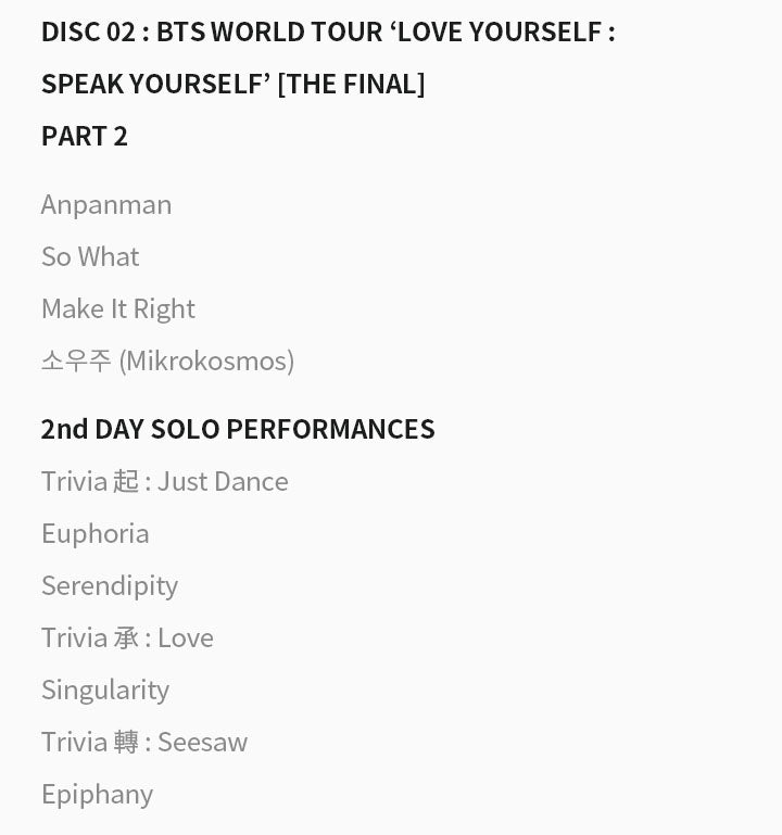BTS - World Tour 'Love Yourself: Speak Yourself' The Final (Blu-Ray)