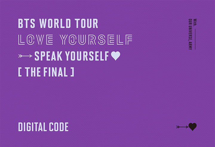 BTS - World Tour 'Love Yourself: Speak Yourself' The Final (Digital Code)