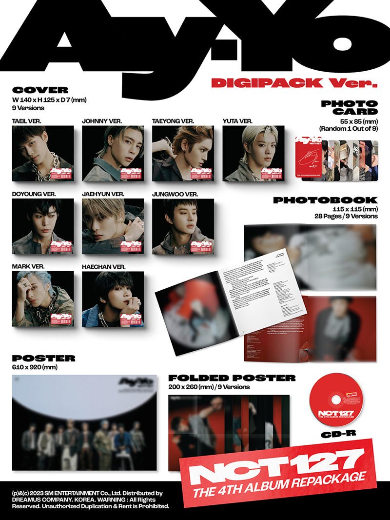 NCT 127 - Ay-Yo Digipack Ver. (4th Repackage Album) - Seoul-Mate