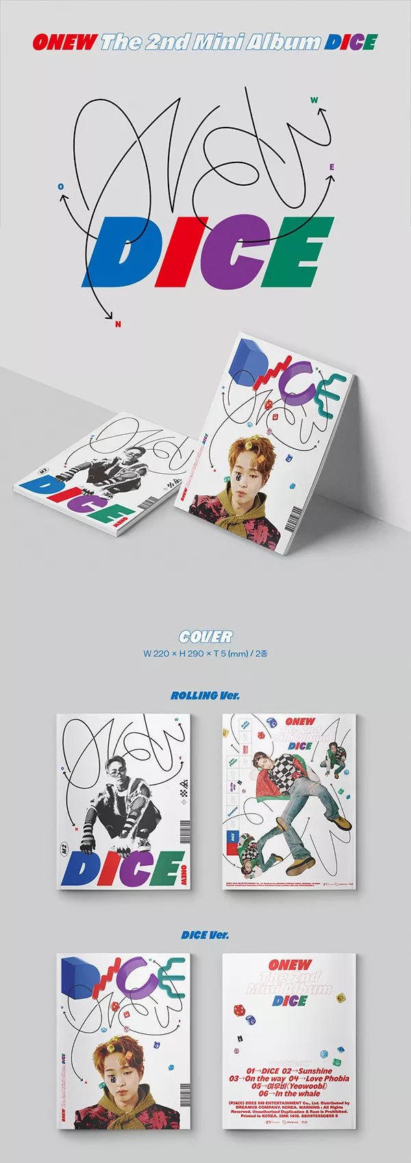 Shinee ONEW - DICE (2nd Mini-Album)#version_photobook-random