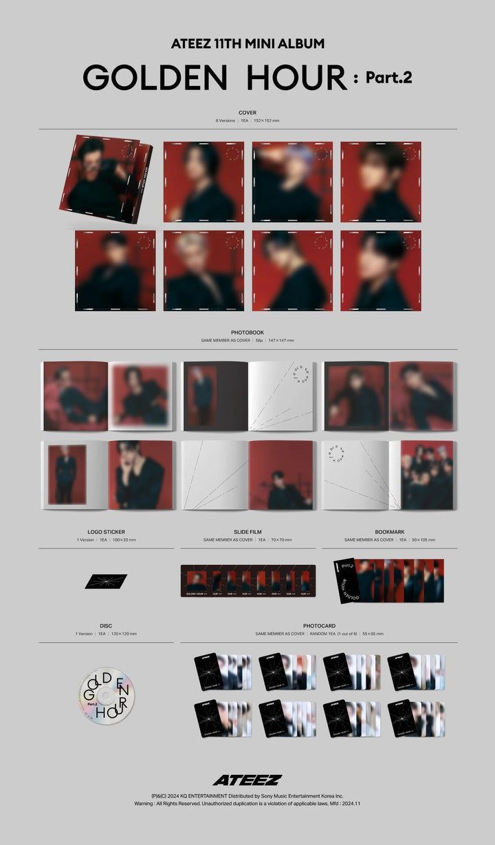 ATEEZ - GOLDEN HOUR : Part.2 Digipack Ver. (11th Mini Album) - Seoul - Mate