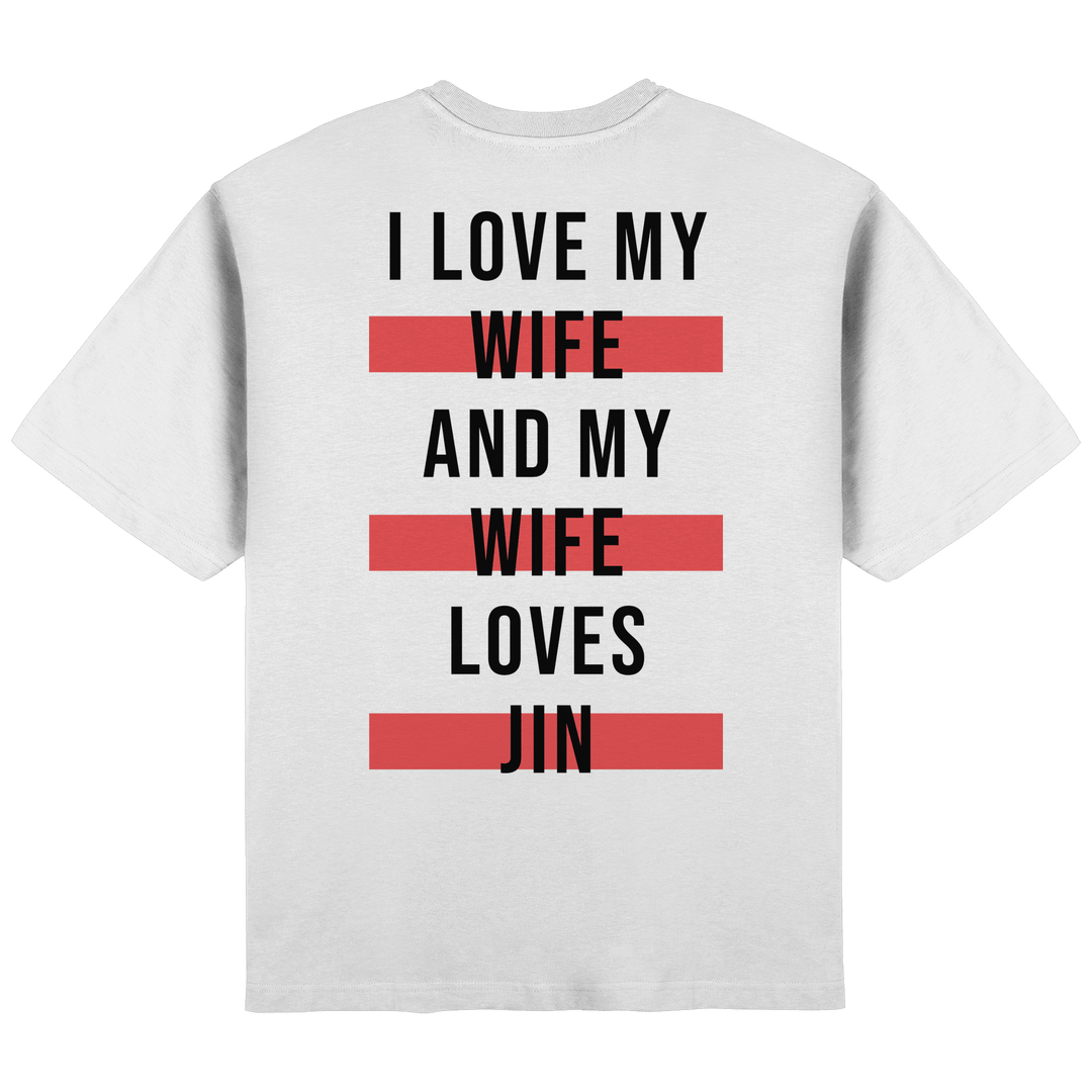 BTS - «I Love My Wife and My Wife Loves BTS» Oversized T-Shirt - SeoulMate