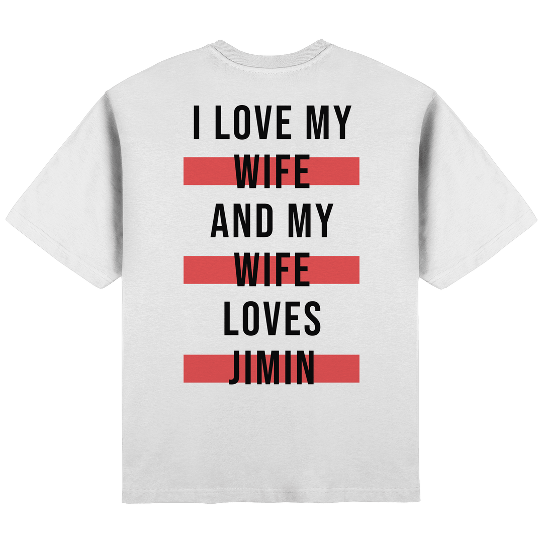 BTS - «I Love My Wife and My Wife Loves BTS» Oversized T-Shirt - SeoulMate