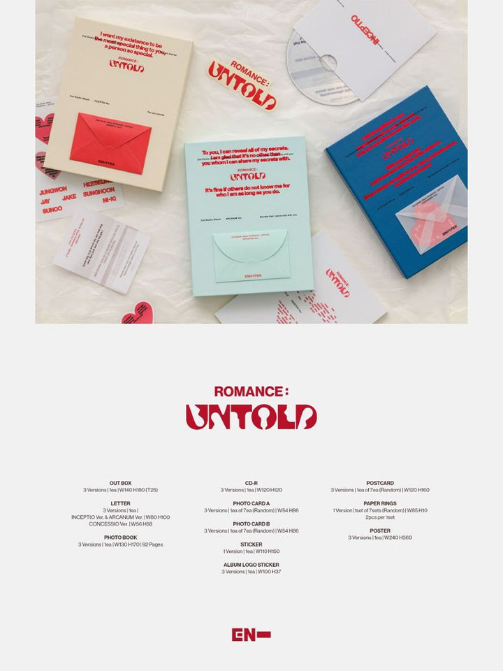 ENHYPEN - ROMANCE: UNTOLD - 2nd Studio Album (Standard Ver.) - Seoul - Mate