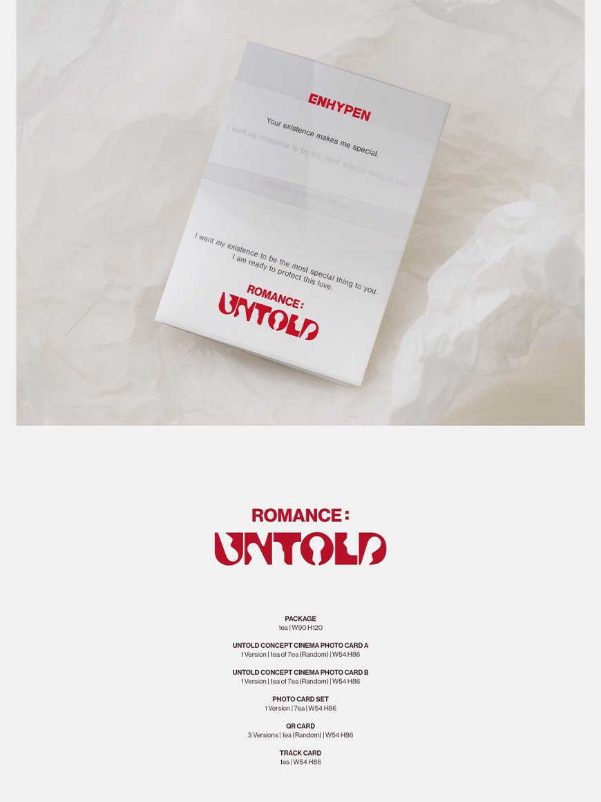 ENHYPEN - ROMANCE: UNTOLD - 2nd Studio Album (Weverse Albums Ver.) - Seoul - Mate