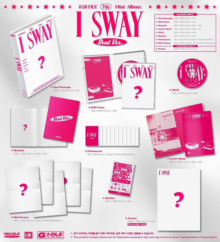(G)I - DLE - I SWAY (7th Mini Album) + POB Fotokarte - Seoul - Mate