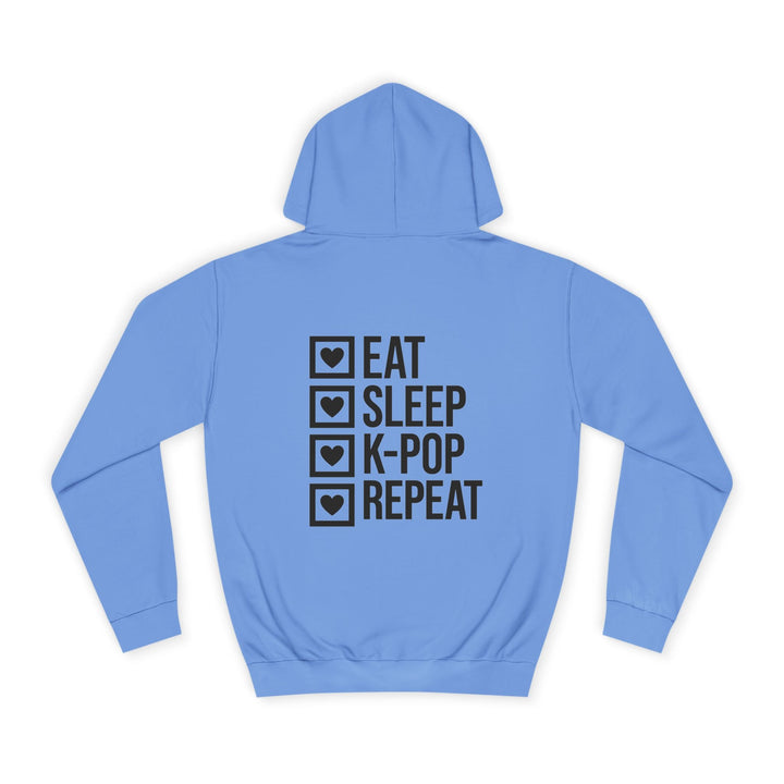 K-Pop Fan Hoodie "Eat, Sleep, K-Pop, Repeat" - Kapuzenpullover für K-Pop-Fans - SeoulMate