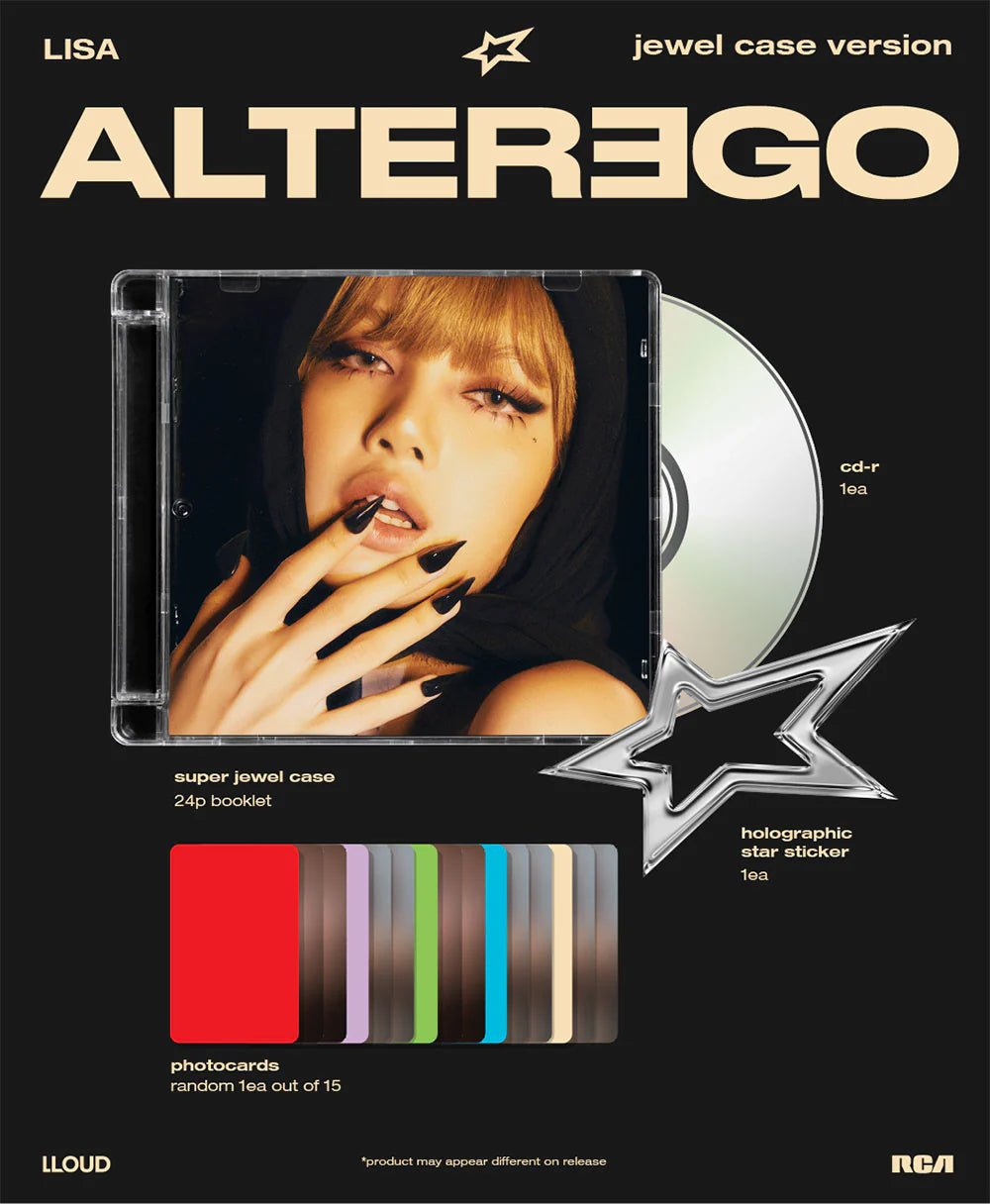 LISA (Blackpink) - ALTER EGO (Solo Album) Jewel Case Ver. - Seoul - Mate