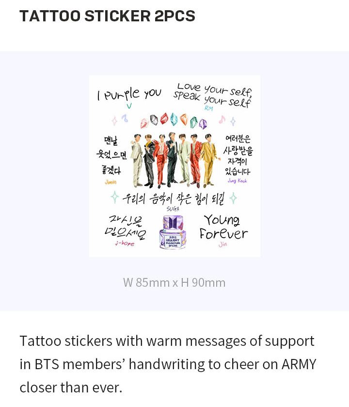 BTS] BangBang Pop Up : Tattoo Sticker Set – krmerch