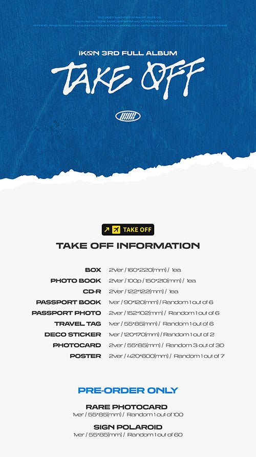 iKON - TAKE OFF 3rd Full Album